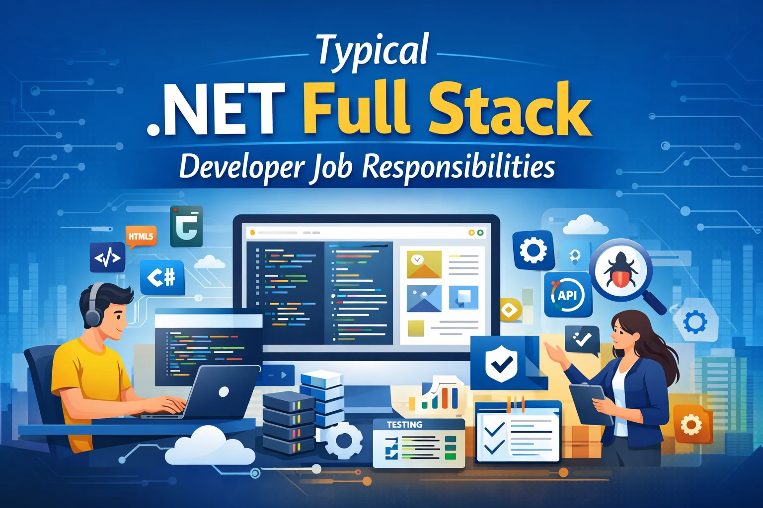 Full Stack .NET developer job responsibilities