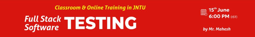 Testing-Online-training-Nareshit